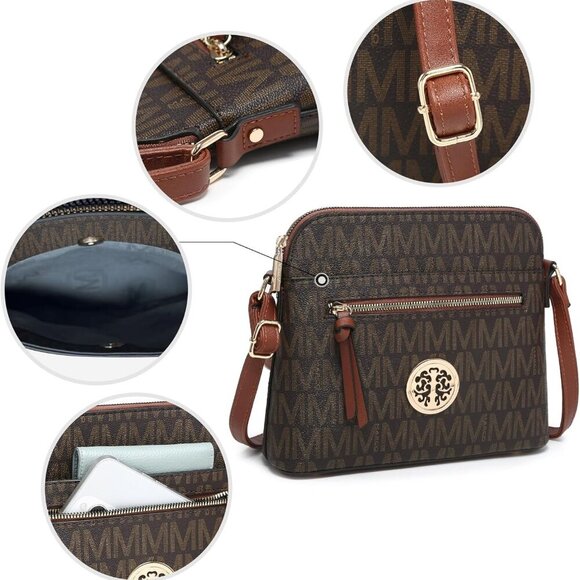 Womens Fashion Crossbody Bag Medium Shoulder Purse with Adjustable Strap Multi P - Picture 5 of 7